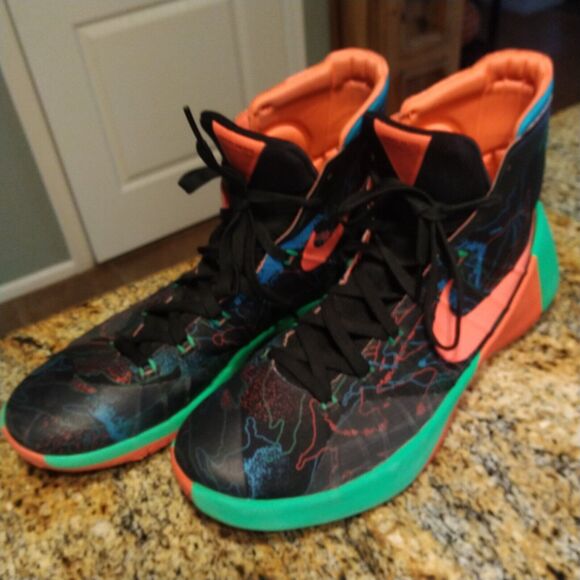 Nike Hyperdunk 2015 Premium Black Blue Lagoon Shoes 749567-084 Men’s Size 12.5 main image 9